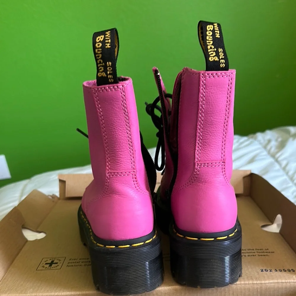 Dr. Martens Fuchsia Ankle Boots 5 - Picture 4 of 16